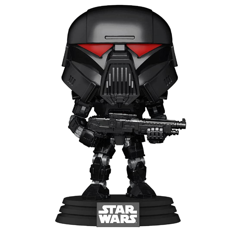 Funko Pop Star Wars: Mandalorian Dark Trooper Battle, Action Figure 58289, Multi Color (466)